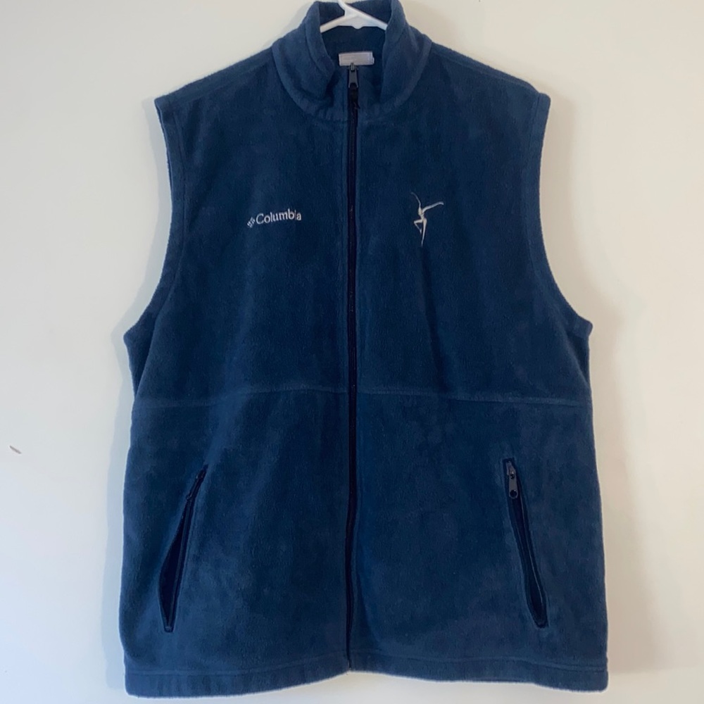 Columbia Navy blue zip up vest